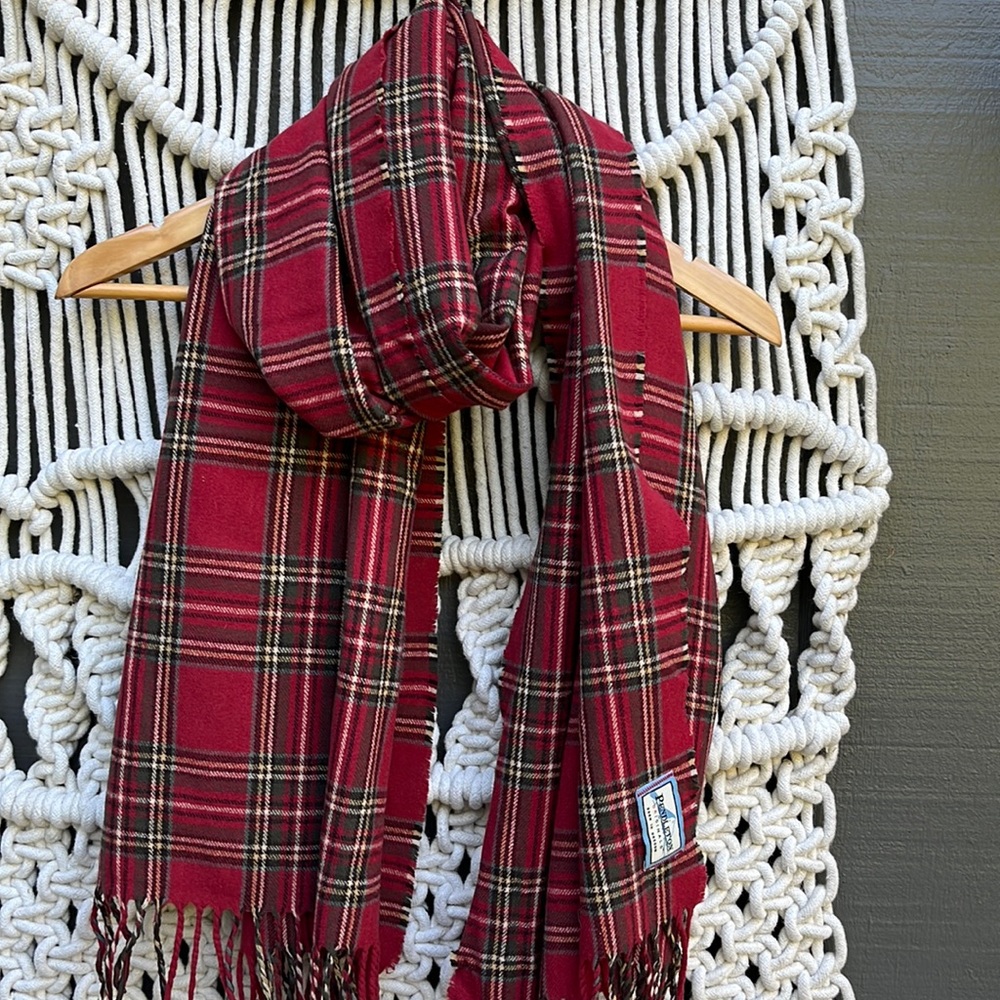 100% Wool Tartan Plaid Pendleton Scarf